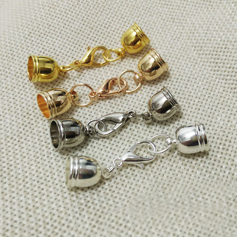 Jewelry Findings Spring Ring Clasp With 2 End Cap Connectors For Jewelry Findings Spring Ring Clasp With 2 End Cap Connectors For Bracelets Shipping Free 300pcs