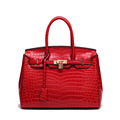 Trendy Luxury Ladies Red Handbag Occident Style Crocodile print Designer High Quality Bag Women Fashion Elegant