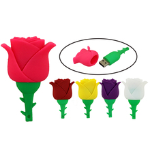 usb flash drive Rose flower Beautiful Artificial flower 4G pendrive 64G 32G 16G love Gift Rose Pen disk memory stick 8G U disk