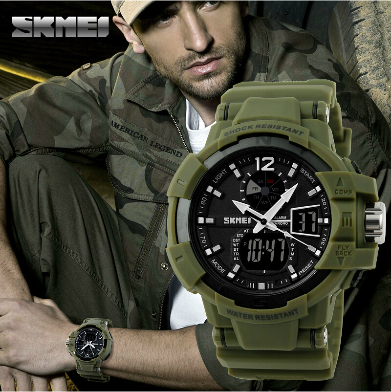 Brand new SKMEI 1040 G Army Camouflage military watch reloj led digital sports watches relogio masculino