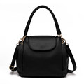 Trendy Fashion Bucket Bag Ladies Solid Color Plain Handbag Three layered Interlayer Women Sweet Style High