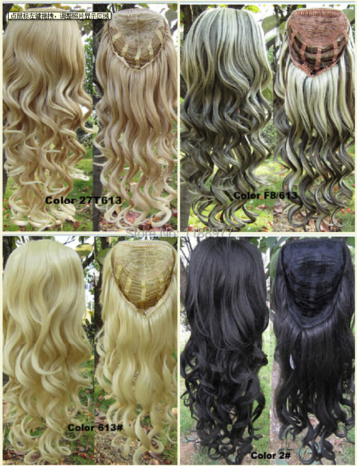 Wholesale 3 4 Half Wig Heat Resistant Synthetic Wig Hair 200g