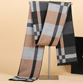 2016 Autumn Winter Patchwork Tartan Scarf Men Business Casual Cashmere Scarf Gray Acne Studios YJWD501