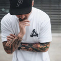 2016 Palace Skateboards Classic Triangle Print Mens Hip Hop Noah Clothing Gosha Rubchinskiy Cotton Swag Tshirt