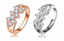 Cute 18K Rose Gold Platinum Plate Austrian Crystal Rings Couple Ring For Women 23 9mm RIC0025