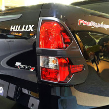 2016 for toyota hilux revo accessories ABS black tail light cover molding trim for toyota hilux revo 2015 2016+ hilux lamp hood