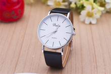 1pcs lot High Quality Classic Dalas Brand Leather Silver Steel Strap Watches Women Dress Watch Ladies
