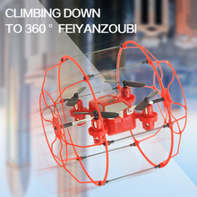 Pocket Drone FY802 RC 3D Roll 2.4G 3.7V 6 Axis RC Model Aircraft Hand Throwing Wall Climbing Car Toy
