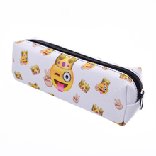 2016 Women Cute smile face emoji Fashion Lady 3D Print Handbag Storage Cosmetic Cases For Female Make Up Bag Clutch