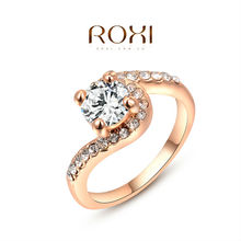 ROXI new arrival rose gold plated ring ,set with AAA Zircon Crystal ,fashion wedding Jewelry,gift ,2010458250b