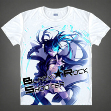 Black Rock Shooter T-shirts kawaii Japanese Anime t-shirt Manga Shirt Cute Cartoon Mato Kuroi Cosplay shirts 37166799598 tee 339