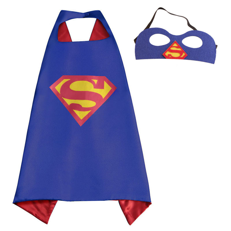70cm 70cm super hero cape Costume black cape Superman Spiderman superhero capes for kid Birthday Party