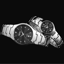 NARY Fashion business Man watches steel quartz watch Calendar Display Male rhinestone watches men & women wristwatches