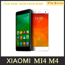 Original Xiaomi Mi4 M4 WCDMA/4G LTE Cell Phone 3GB RAM 16GB 64GB ROM Android 4.4 Snapdragon 801 Quad Core 13MP Xiaomi Phone