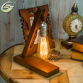 Novelty e27 bulb Wooden Table Lamp stand Cafe living room Bar Decor bedside Light Free shipping