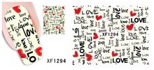 1 Sheets Fashion Japan Style 3D Design DIY Watermark Colorful LOVE Nail Art Sticker Water Transfer