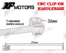 CNC Handlebars Clip On 36mm Universal Fit For 36mm Fork Tubes Motorcycle Black