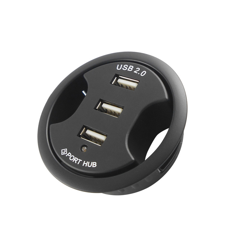 Factory direct USB2 0 2 0 HUB round 3 computer desk USB HUB extended one for