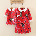 Family clothing New fashion Brand mother daughter dresses matching family look red mom and daughter dress