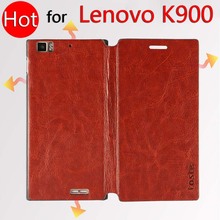 Lenovo K900 Case, Original Luxury Lenovo K900 Leather Case Flip Cover Pouch 2015 New Mobile Phone Accessories + Free Shipping
