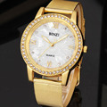 BINZI Gold Women Watch Fashion Lady Dress Quartz Watch Women Rhinestone Casual Wristwatch Crystal Reloje Mujer