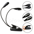 Clip on Adjustable Dual Arm 8 LED Piano Music Stand Book Light Reading Lamp