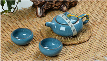 7pcs luxurious Ice Crack teaset Gong Fu Teapot china tea cup porcelain coffee set Violet color