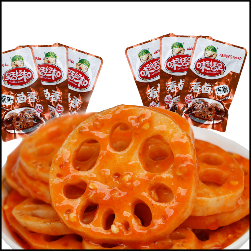 3 Pcs X 38g Chinese food extreme spicy snack lotus root gluten free