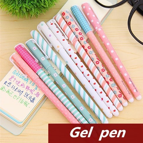 10 pcs/set Color Gel pen Kawaii Stationery korean flower 0.38mm Canetas escolar papelaria zakka Office material school supplies