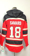 Old Time Hockey 18 Serge Savard Red With A Patch Sawyer Hoody Sweatshirt Lace Jerseys Fleece
