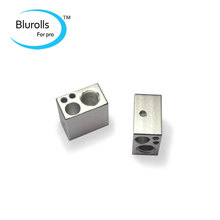 3D printer parts Reprap Aluminium Heater Block 20*20*10 mm M8 thread for KISS hot end ALUMINUN SHELL top quality free shipping