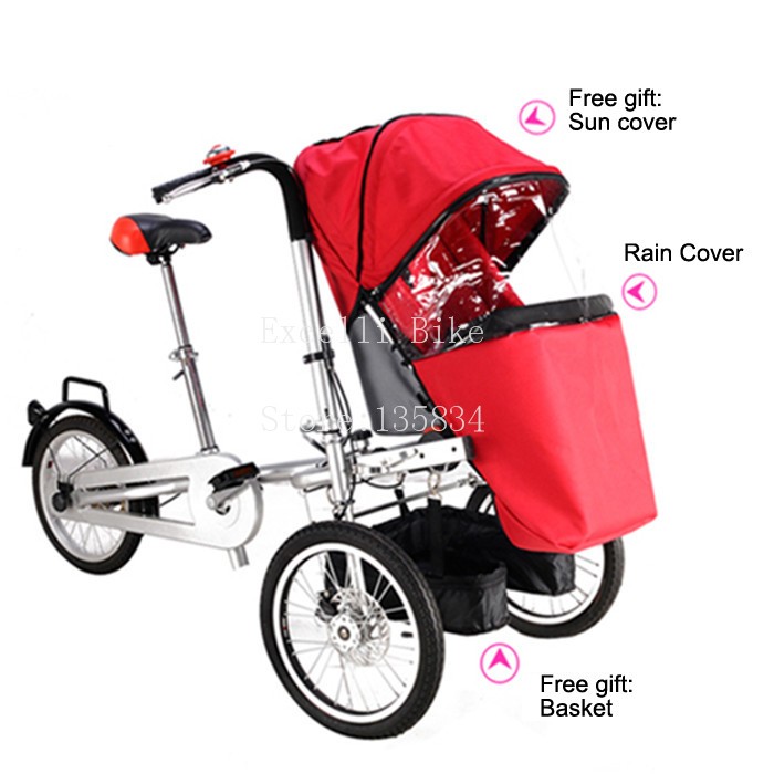E04-Taga Pushchair-Bicycle Folding Taga Bike 16inch Mother Baby Stroller Bike baby stroller 3 in 1 Convertible Stroller Carriage stroller