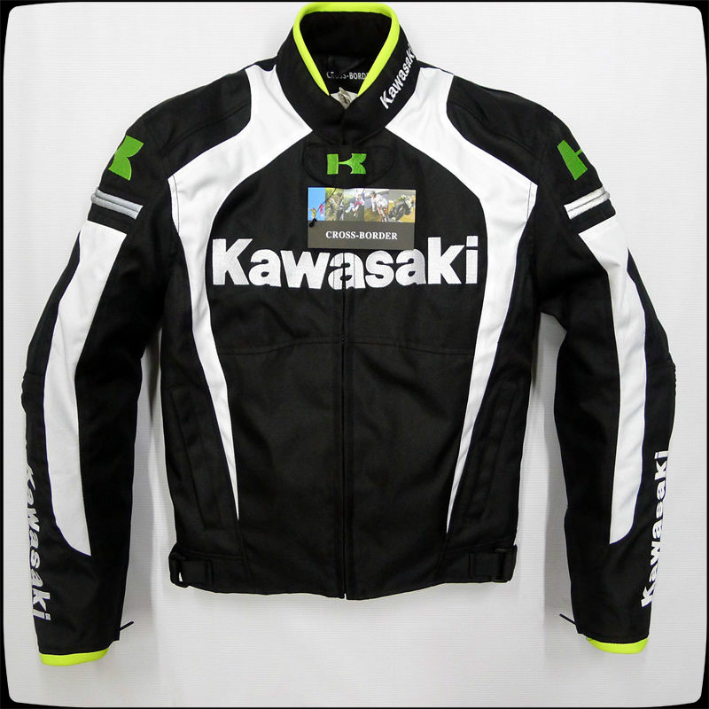 Lintas - perbatasan jaket  kawasaki moto balap sesuai jaket  kapas keberanian   pelindung 2 warna