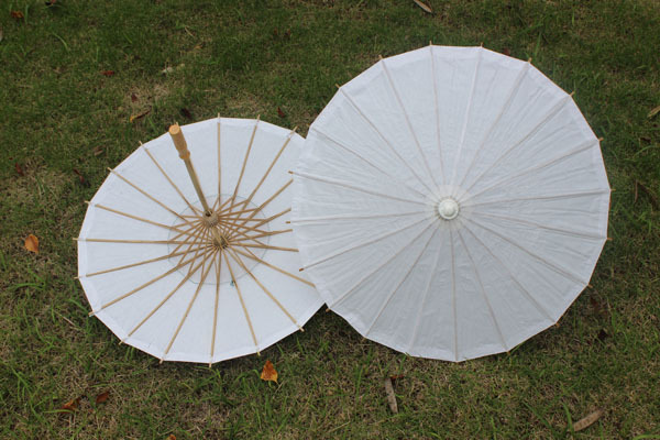 30 pcs lot New Hot Selling Elegant White Color Bridal Wedding Umbrella paper parasols for