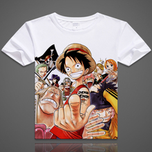 Free shipping Real Top Sale Mens New 2016 Fashion Short Sleeve Tee Anime T Shirt One Piece Luffy Skull O-neck T-shirt