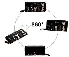 2015 New Ladies Purses In Europe And America Long Wallet Female Cards Holders Cartoon Cat PU