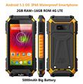 IP68 Rugged Waterproof Phone 4G LTE Smartphone Android Shockproof Mobile phone 5000mAH MTK6735 Quad Core X10