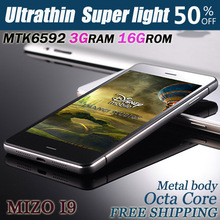 Mobile phone  MIZO I9 Octa Core MTK6592 Cellphone 5 Inch cell 16.0MP Camera Android smartphones cell unlocked phones freeshiping