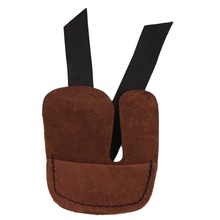 Durable Hunting Shooting Archery Bow Finger Protector Leather Finger Guard Tab shooting gloves Free shipping