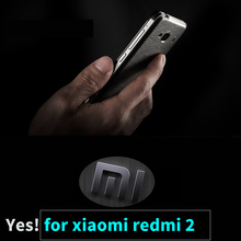 Высокое качество роскошные крышка батарейного отсека чехол для Xiaomi редми 2 кожаный чехол с гальванизируйте рамка, С cardbox упаковка