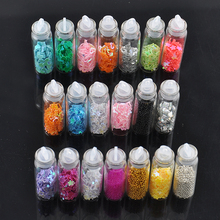 Mix 20 Bottles Nail Art Decoration PVC Nail Sticker Nail Decal For women Nail DIY tools Beauty Mix Color free shipping