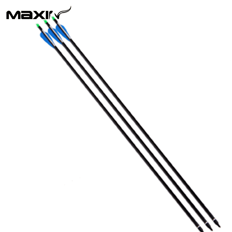 3pcs pack 7 6mm 31 5inch 80cm 80 Mixed Carbon Arrows Archery Spine 340 Hunting or