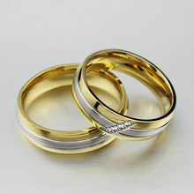 High Quality AAA CZ couple rings for men womrn wedding engagement gold ring for 1pcs