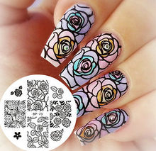 BORN PRETTY BP73 Rose Flower Nail Art Stamp Stamping Template Image Plate