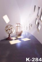 Hot Modern Design Interior Corridor 5x7ft Photographic Muslin Cloth Photo Studio Backgrounds Lighting Globe Props Bokeh Backdrop