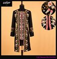 2015 Autumn Spring Fashion Runway Plus XXL European Elegant Women s Long Sleeve Retro Flowers Embroidery