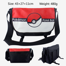 2016 Cartoon Bag Pokemon Poke Ball Messenger Shoulder Bag Sling Pack School Bags Canvas Bags