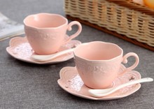 Free shipping European English style Fashion bone china coffee set fancy ceramic coffee cups top quality