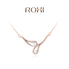 1PCS Free Shipping! Fashion elements Opal Stone Water Drop Choker Necklace Rose Gold Plated Women Jewelry