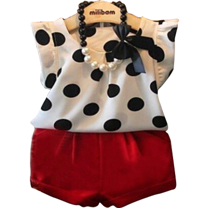 Free shipping 1set retail girls clothing set 2015 new 100 cotton kids child children clothing set
